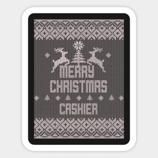 Merry Christmas CASHIER Sticker